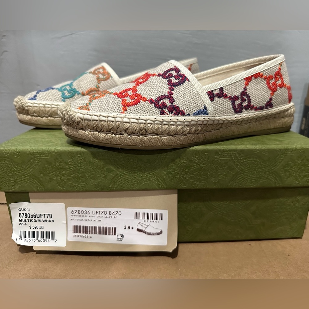 Slightly worn indoors; like new; authentic cards, box, and dust bags included